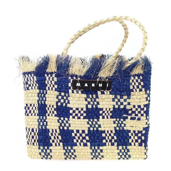 本日限定価格✨MARNI MARKET✨マルニ マーケット ラフィア かごバッグ MARNI（マルニ） MARKET マーケットラフィア かごトートバッグ ブルー