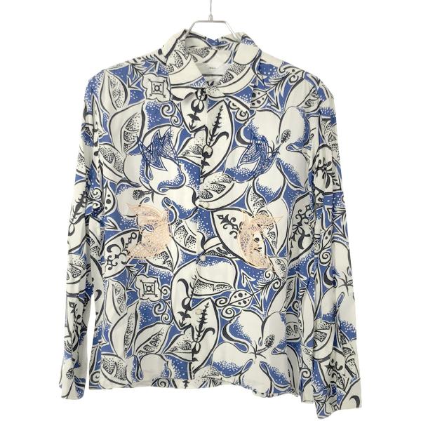 TOGA PULLA トーガ プルラ 18SS ボタニカルレーヨンシャツ ホワイト 