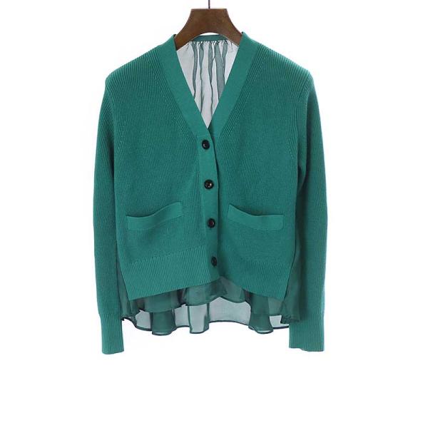 sacai サカイ 23SS Knit x Satin Cardigan ニットサテン sacai サカイ 23SS Knit x Satin Cardigan ニットサテン