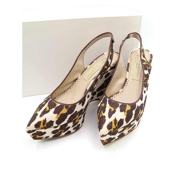 STELLA McCARTNEY ステラマッカートニー レオパードウェッジソール 
