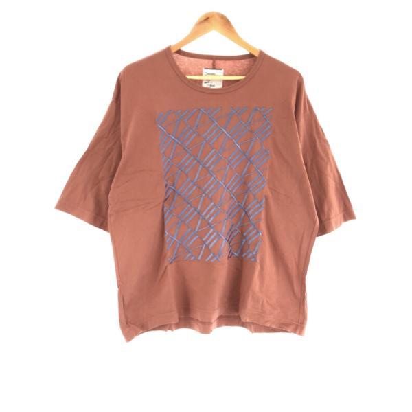 SHAREEF シャリーフ 17SS 刺繍デザインTシャツ ピンク系 サイズ:1  