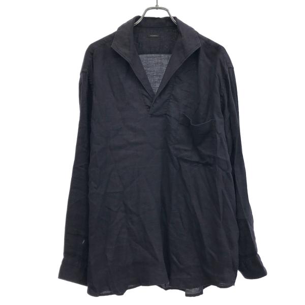 COMOLI コモリ 23SS リネンツイル スキッパーシャツ X01-02023