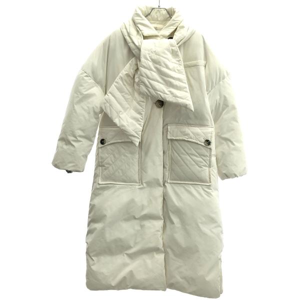 GANNI（ガニー） パデットロングコート ホワイト XXS/XS ITLSBYOZOPE8