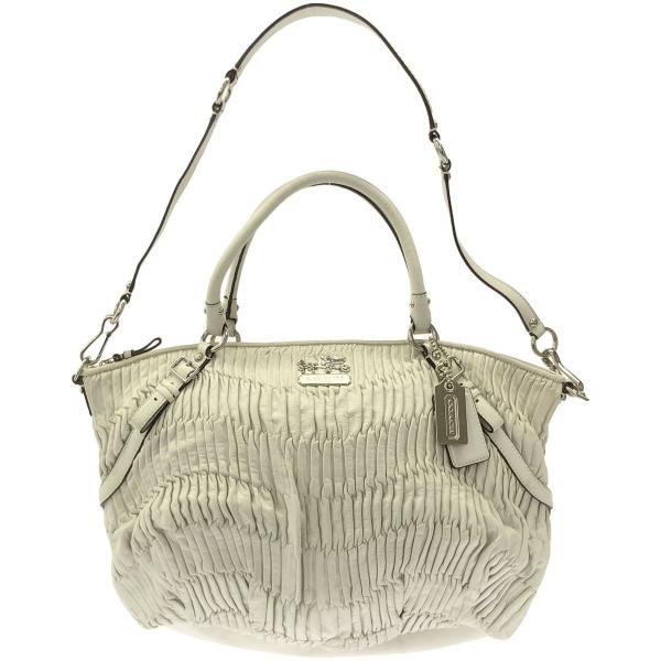 COACH コーチ 2WAY マディソンギャザースフィアレザーショルダーバッグ