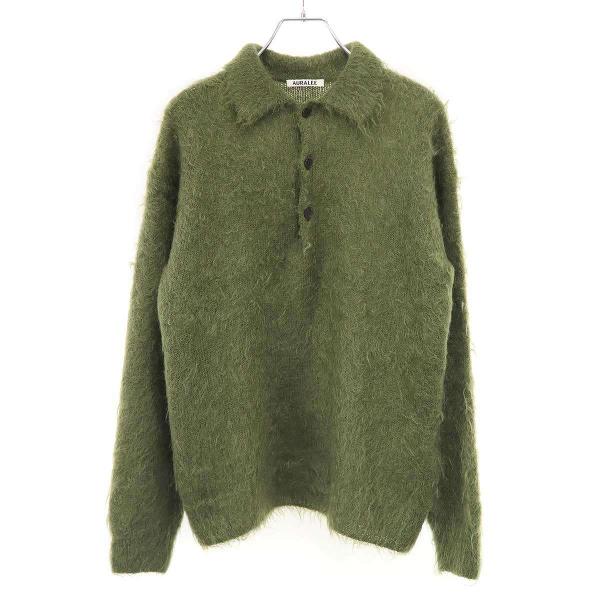 AURALEE（オーラリー） 25AW BRUSHED SUPER KID MOHAIR KNIT POLO