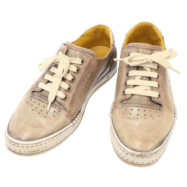Berluti ベルルッティ プレイタイム パティーヌ ローカットレザースニーカー  ベージュ 8 1/2 Berluti（ベルルッティ） プレイタイム パティーヌ ローカットレザー