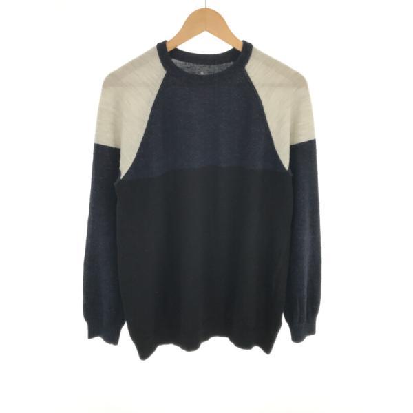 Sise シセ 15AW ウールスイッチドニットセーター ミックスカラー 