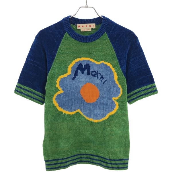 MARNI（マルニ） 22SS ロゴインターシャショートスリーブニット