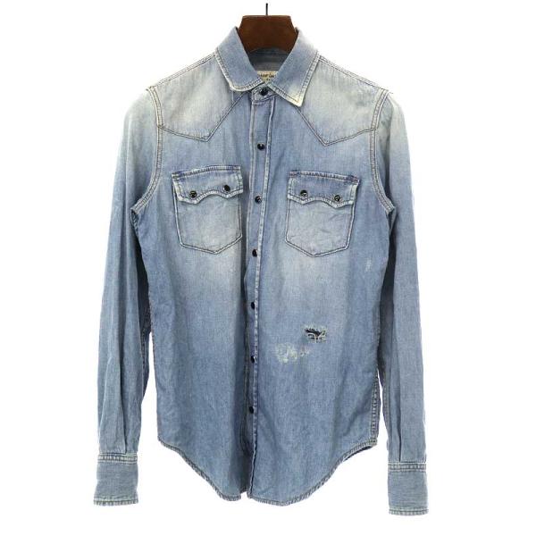 SAINT LAURENT PARIS サンローラン パリ 19SS デストロイ加工デニム 