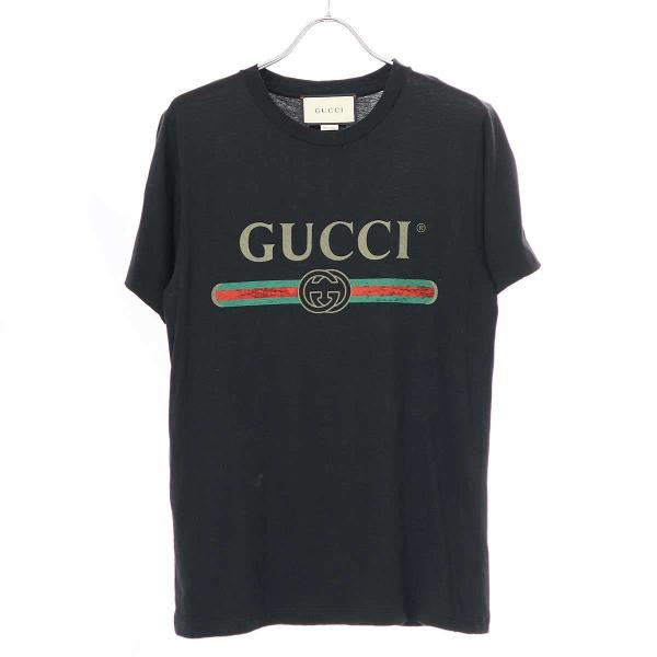 GUCCI グッチ ヴィンテージロゴ プリント オーバーサイズTシャツ GUCCI グッチ ヴィンテージロゴ プリント オーバーサイズTシャツ