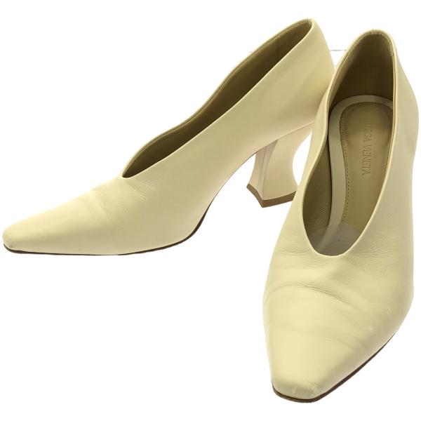 Figさま Bottega Venetaアーモンドパンプスアイボリー 38 美品 Figさま