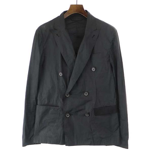 LANVIN ランバン ダブルブレストナイロンジャケット グレー 44