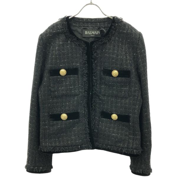 バルマン BALMAIN ニットジャケット ブラック サイズ感M相当 美品 modescape_rc-itnukwf98fk0-jdhh