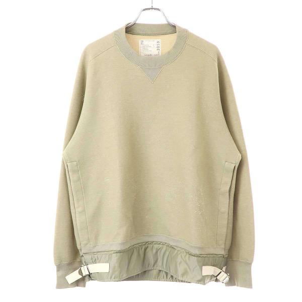 sacai（サカイ） 23SS Nylon Twill Sponge Sweat Crew Sweat ナイロン
