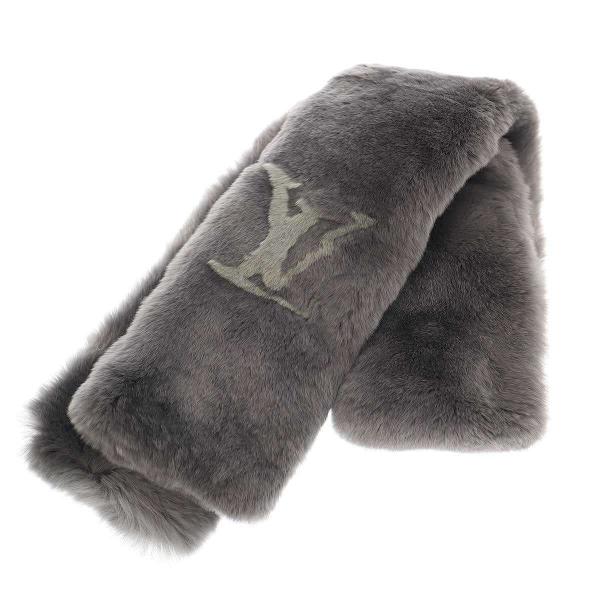 LOUIS VUITTON ウサギ毛 マフラー グレー LOUIS VUITTON ウサギ毛 マフラー グレー ルイヴィトンラビットファー