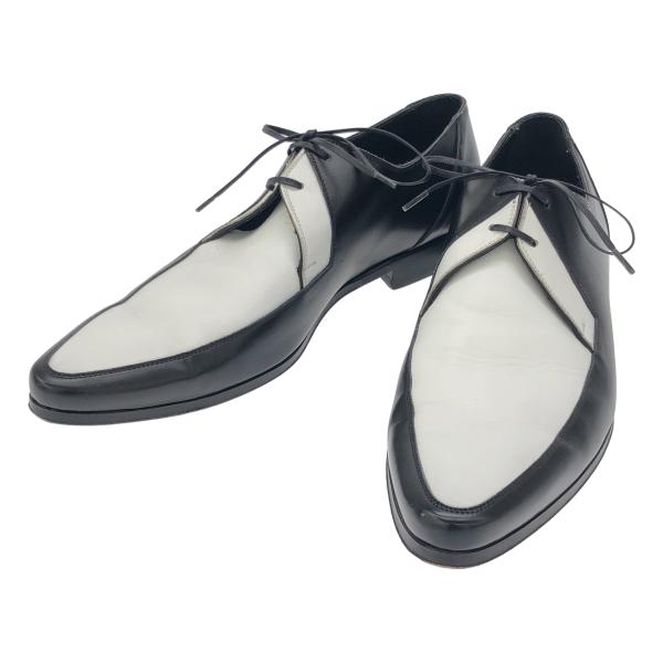 Dior HOMME ディオールオム 2006SS バイカラーレザージュース ブラック