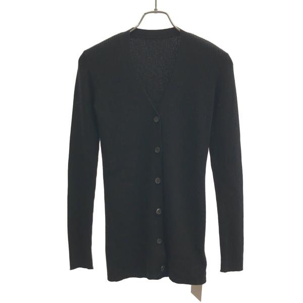 ヨー　ビオトープ　yo biotop ブラック クロップドニットカーディガン BIOTOP(ビオトープ) / 【yo BIOTOP】Sheer rib short cardigan