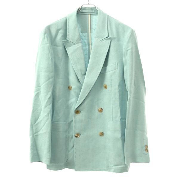 CABaN キャバン 23SS レーヨンシルク ダブルブレストジャケット 59-07-31-07002 ミントブルー系 S CABaN キャバン 23SS レーヨンシルク ダブルブレストジャケット