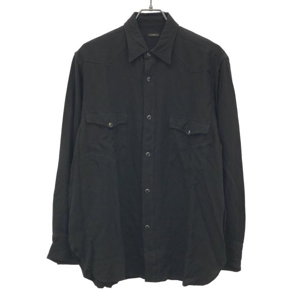 COMOLI（コモリ） 25SS レーヨンウエスタンシャツ B01-02003 ブラック
