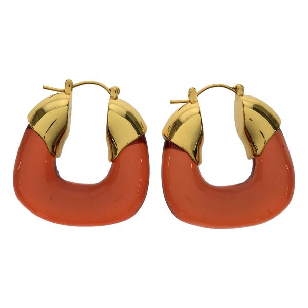 LIZZIE FOTUNATO リジーフォルトゥナート ORGANIC HOOPS オーガニックフープピアス レッド ITR5CPP4UPVY