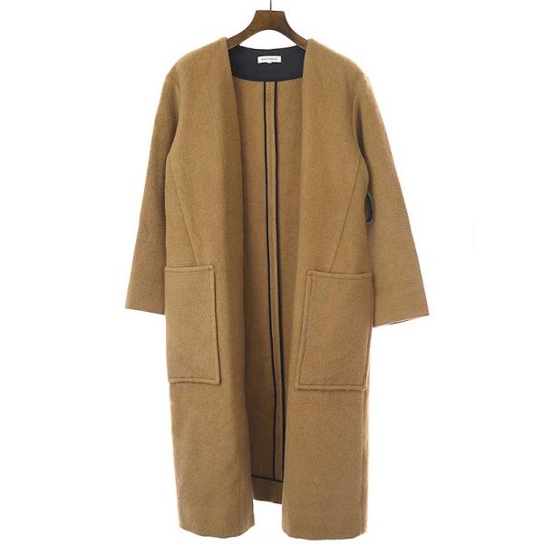 MADISON BLUE マディソンブルー　ドレープラップテディコート　キャメル MADISON BLUE マディソンブルードレープラップテディコートキャメル