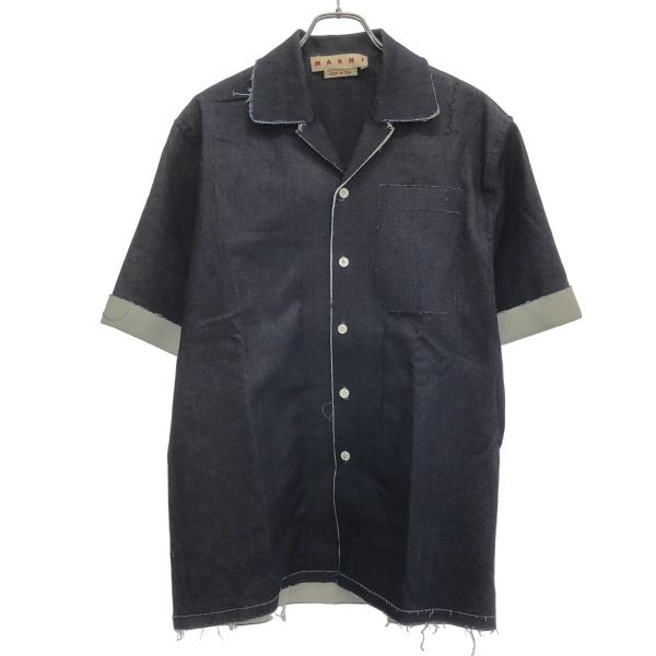 MARNI（マルニ） 25SS デニムボウリングシャツ CUJU0029SY ネイビー 46