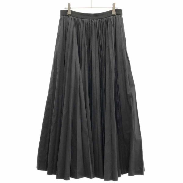 ebure エブール プリーツロングスカート グレー ITSCS9WUZOPD