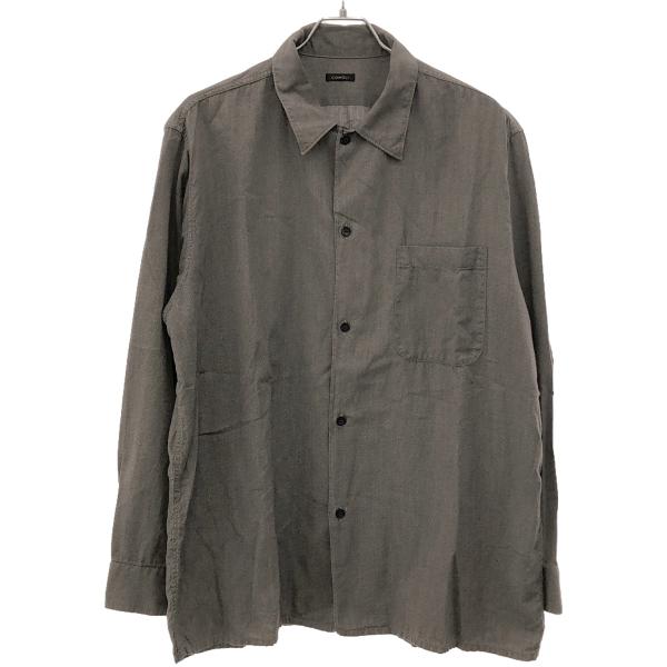 COMOLI（コモリ） 22SS ヨリ杢 オープンカラーシャツ V01-02020 グレー
