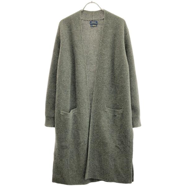 POLO RALPH LAUREN - POLO RALPH LAUREN ポロラルフローレン カシミヤブレンドリブロングニットカーディガン 0200011540 グレー XS POLO RALPH LAUREN ポロラルフローレン カシミヤブレンドリブ