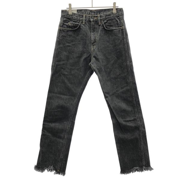 FUMIKA UCHIDA フミカウチダ HIGH WAIST DENIM SLIM PT BLKOFF-WASH カットオフデニムパンツ FU-C-044 ブラック 28 ITTCJDME3TA0