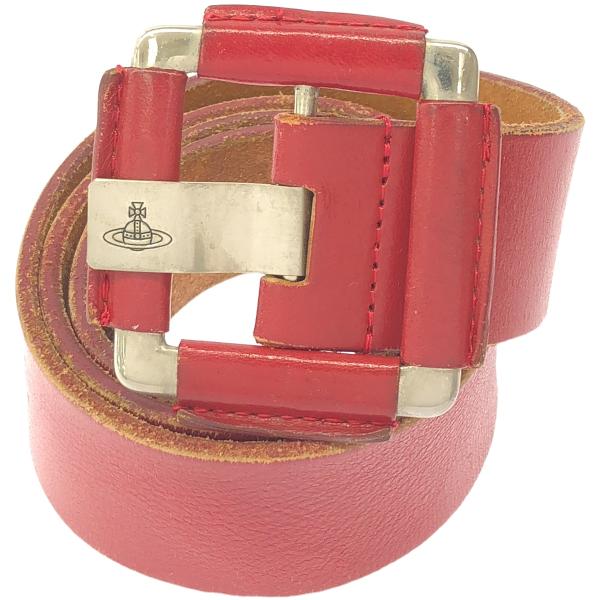 ヴィヴィアンウエストウッド　レザーベルト　バックル Vivienne Westwood ヴィヴィアンウエストウッド スクエアバックル