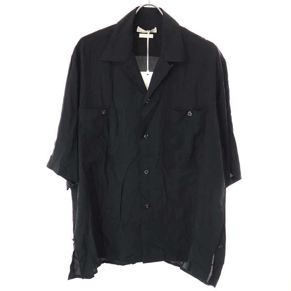24SS SEQUEL SHIRTオンブレチェック レーヨン シャツ 黒XL TOWNCRAFT シャツ / タウンクラフト 50S W-FLAP LOOP COLLAR
