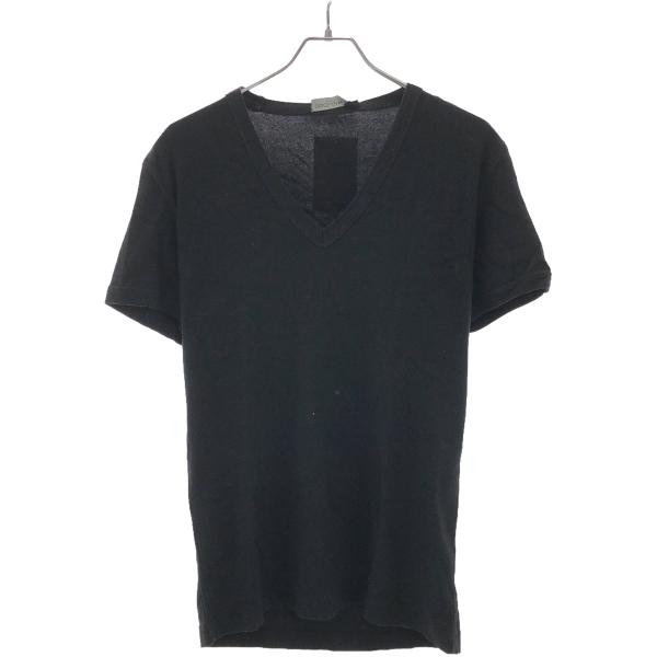 DOLCE & GABBANA 黒 Vネック tシャツ ドルチェ&ガッバーナ DOLCE&GABBANA ドルチェ＆ガッバーナ VネックコットンTシャツ