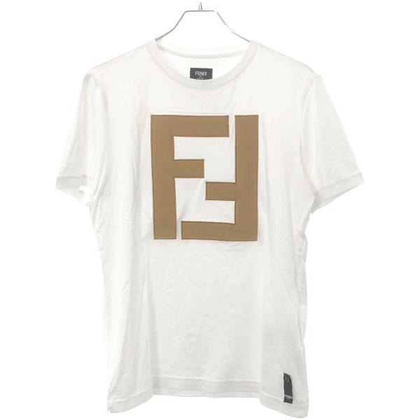 FENDI（フェンディ） FFrロゴ クルーネックTシャツ FY0894 A2BN