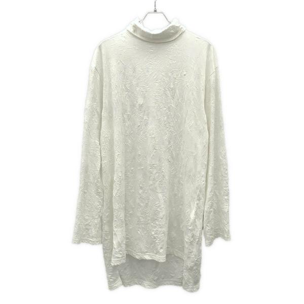 Ground Y グラウンド ワイ シワ加工ハイネックロングスリーブTシャツ GK-T06-901 ホワイト 3 ITV99VLA94E0