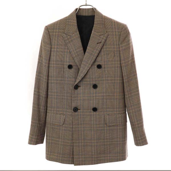 CELINE（セリーヌ） ダブルブレスト ロングチェックテーラード