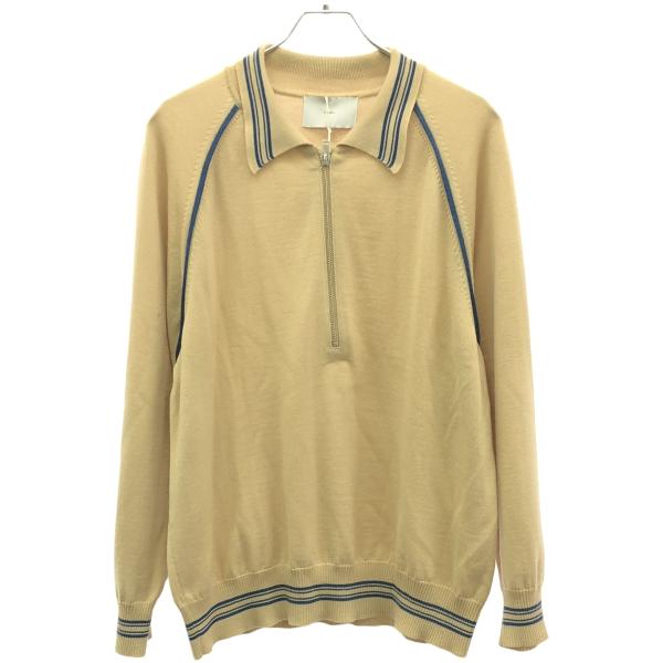 SUGARHILL（シュガーヒル） 24SS ZIP-UP LINE KNIT POLO SHIRT ジップ