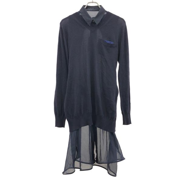 sacai（サカイ） 14SS ドッキングデザインニットワンピース 14-02010