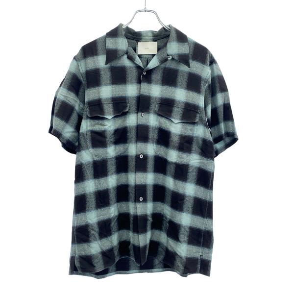 トップス sugarhill 23aw ombre check shirt SUGARHILL（シュガーヒル） 23SS Ombre Plaid Half Sleeve Blouse