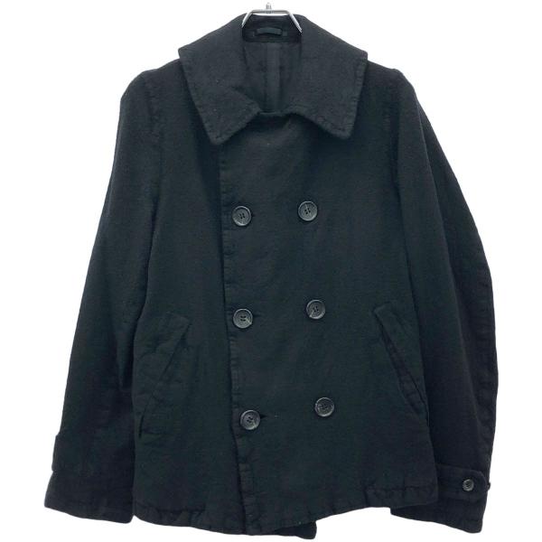 美品2008comme des garcons hommeピーコート茎わかめ着用 COMME des GARCONS HOMME コムデギャルソンオム 2008AW ウール縮絨