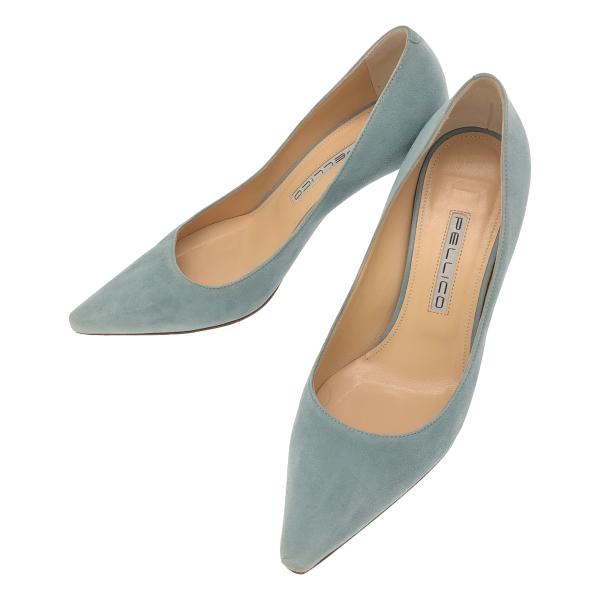 PELLICO（ペリーコ） スウェードレザーパンプス サックスブルー 36