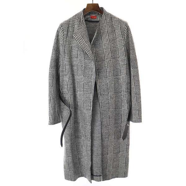DES PRES デプレ 17AW グレンチェックノーカラーベルテッド DES PRES デプレ 17AW グレンチェックノーカラーベルテッド