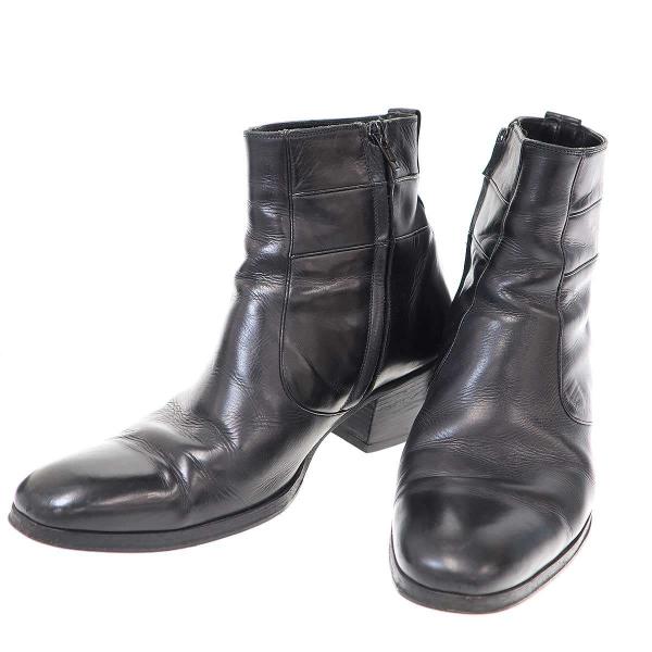 Dior HOMME ディオールオム 2007AW サイドジップレザーヒールブーツ