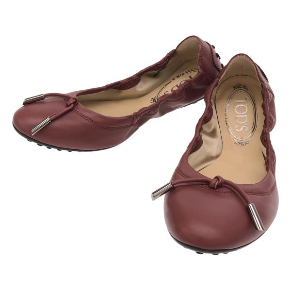 TOD’S トッズ バレエシューズ/オペラシューズ レディース 【古着】【中古】 TOD'S（トッズ） TOD'S バレエシューズ レッド系 5 ITX2YBP55SKW