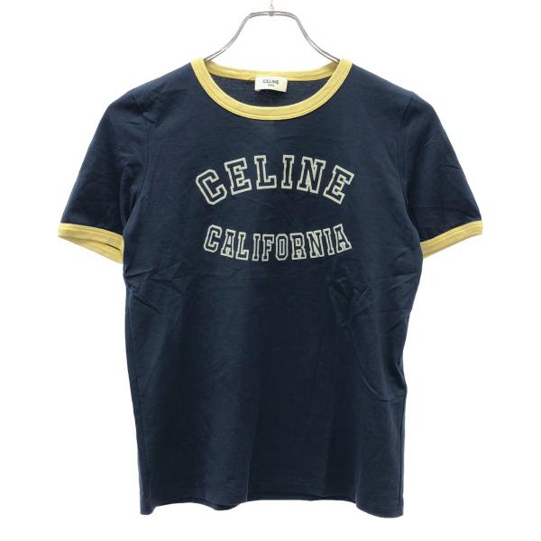 CELINE ロゴ Tシャツ 中古・古着通販】CELINE (セリーヌ) ロゴプリントTシャツ