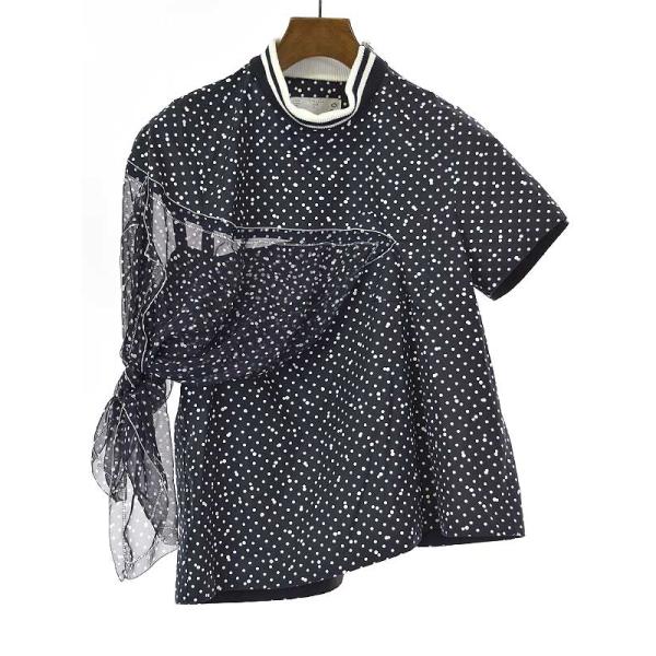 sacai サカイ 19SS Polka Dot Top ポルカドットTシャツ ダーク sacai サカイ 19SS Polka Dot Top ポルカドットTシャツ ダーク