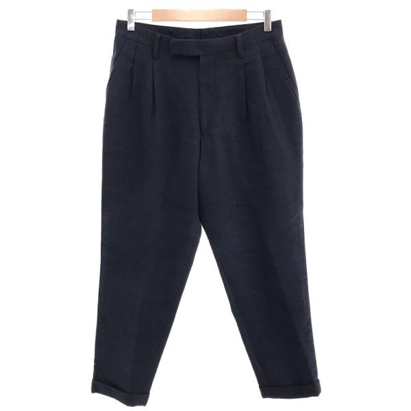 COMOLI（コモリ） 15AW ウールリネンタックパンツ ネイビー サイズ：2
