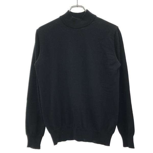 BEAMS F ビームスエフ21ゲージ モックネックセーター ブラック 46 BEAMS F（ビームスF） ビームスエフ 21ゲージ モックネックニット