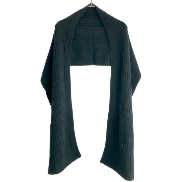 JIL SANDER ジルサンダー リブニットマフラー ブラック - ITZM5ZO73833