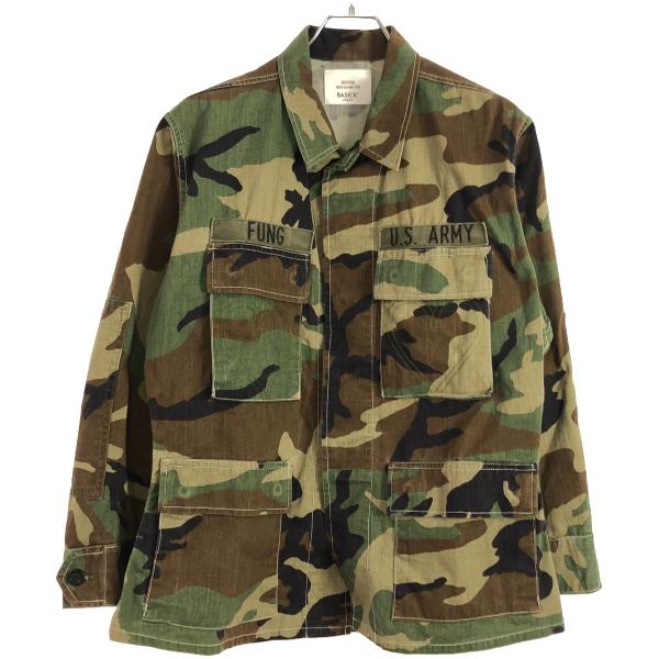 BASICKS  ベイシックス 23SS USA Camo Jacket カモフラミリタリージャケット  グリーン M BASICKS ベイシックス 23SS USA Camo Jacket カモフラミリタリー